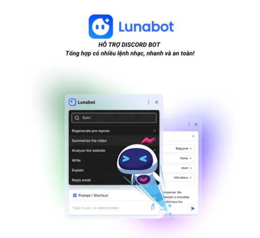 Tài khoản Lunabot trợ lý AI sử dụng data Chat GPT-4
