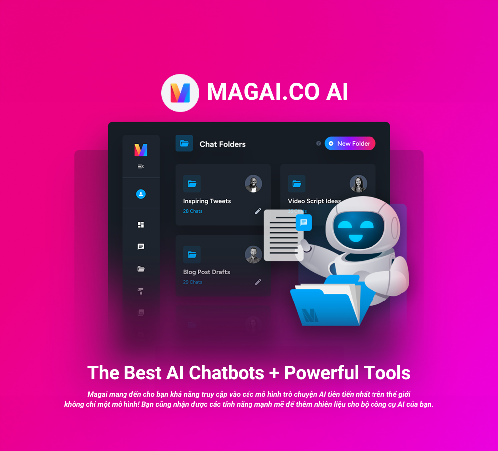 Tài khoản Chatbot MagAI hỗ trợ nhiều công cụ